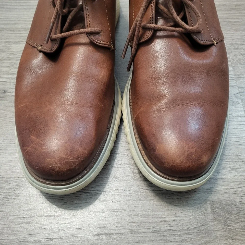 Cole Haan Grand 360 Brown Leather Chukka Boots Mens Lace Up Ankle Shoes 11.5